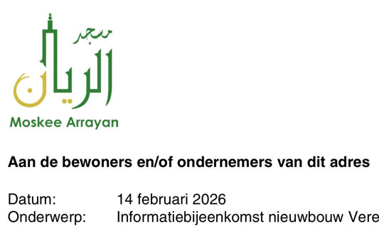 Informatieavond over nieuw moskeegebouw