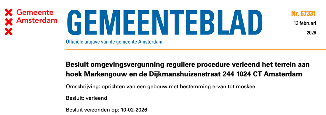 Omgevingsvergunning verleend