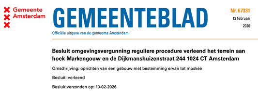 Omgevingsvergunning verleend