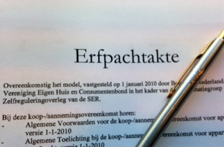 Erfpachtakte vastgelegd